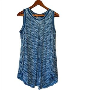Studio by JPR Brand Blue Striped Sleeveless Shirt